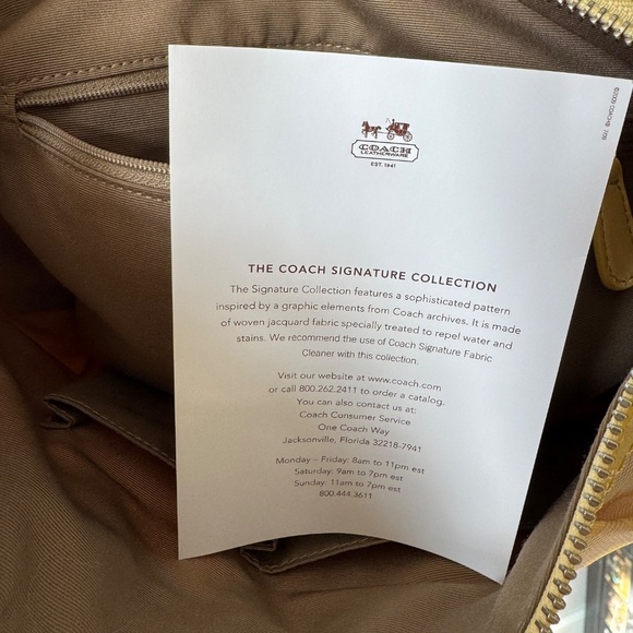 Vintage Y2K Coach Lemon Yellow Jacquard Patent Shoulder Hobo Bag LIKE NEW HTF - Picture 5 of 7